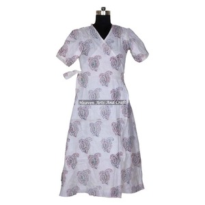 Automne printemps femmes maison Maxi robe en gros indien coton peignoir à la main Floral Kimono vêtements de nuit - Product Image 4