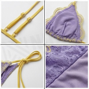 Animal Print Halter Neck <b>Bikini</b> <b>Set</b> with Gold Trim Triangle Bra and <b>Skirt</b> Bottoms Women's Swimwear Front Logo - Product Image 4
