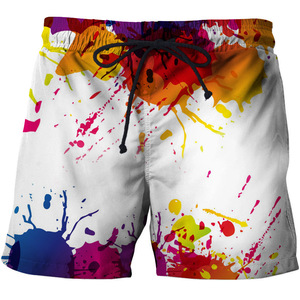 Customized Logo <b>Men's</b> Quick Dry Waterproof Swimming <b>Trunks</b> Shorts 2-in-1 Compression Liner Beach Board Shorts Solid - Product Image 2