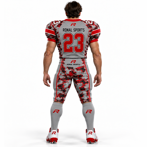Uniforme de Fútbol Americano Personalizado de Alta Calidad, Spandex/Poliéster, Color Sólido, Transpirable, Tallas Grandes, Secado Rápido, Colores Personalizables - Product Image 4