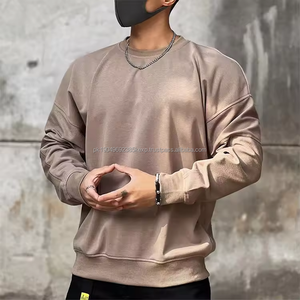 Otoño recién llegados personalizado francés Terry forrado Patchwork cuello redondo sudaderas con capucha y sudaderas para hombres - Product Image 5