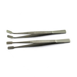 Juego de 2 Pinzas de Acero Inoxidable Alemán para Manipulación de Portaobjetos de Microscopio, con Punta Recta y Curva - Product Image 2