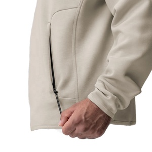 Veste à double tricot personnalisée 14 Zip Impression gaufrée Coupe décontractée Respirant Séchage rapide Printemps Sweat-shirt à capuche à motif solide - Product Image 4