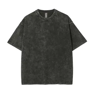 เสื้อยืดคอกว้างทรงโอเวอร์ไซส์ผ้าฝ้าย 100% 180gsm สีพื้น ระบายอากาศได้ดี ป้องกันรอยยับ พิมพ์โลโก้ตามสั่ง สำหรับผู้ชาย - Product Image 5
