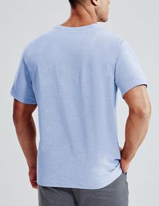 Camiseta Elegante con Cuello en V para Hombre, de Algodón Suave, Manga Corta, Informal, Cómoda, Transpirable, Ligera, Corte Ajustado, para Uso Diario - Product Image 4