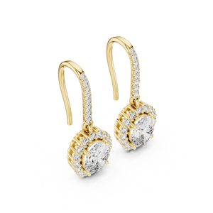 Pendientes de Moissanita con Corte Brillante Redondo y Engaste de Garra, Joyería de Lujo para Bodas de Mujer - Product Image 5