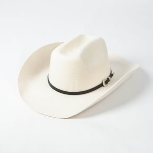 Nouveau Chapeau de Cowboy en Feutre de Laine à Large Bord avec Boucle de Ceinture, Tendance Automne Hiver, Chaud et Décontracté pour l'Extérieur - Product Image 3