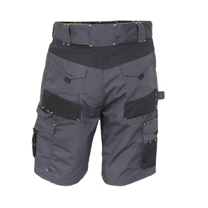 Nouveaux shorts cargo gris foncé pour hommes, taille mi-haute, multi-poches, porte-outils, séchage rapide, durables, avec surpiqûres, vêtements de travail - Product Image 2