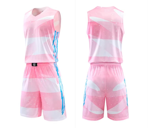 Custom Latest Design Mesh Plain Reversible Digital Print Embroidery Logo Name Unisex Anti-Bacterial 100% Basketball Uniform - Product Image 5