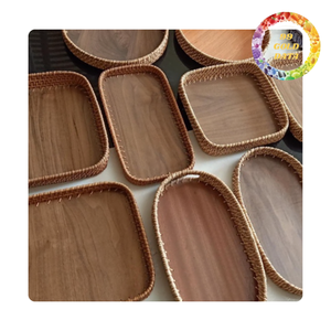 Bandeja de madera hecha a mano de Vietnam para uso doméstico y en restaurantes - Product Image 1