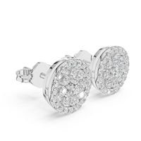 Luxuriöse Klassische Blumen-Ohrstecker für Damen 925 Silber 14K/10K Vergoldet Moissanit Krappenfassung Hochzeitsschmuck EGL-Zertifiziert
