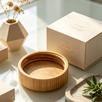 Bouchon à vis rond en bambou personnalisé OEM pour bocaux à épices en verre, couvercle en bois de qualité alimentaire, fermeture d'emballage directe usine