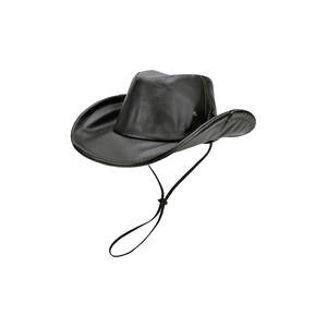 Chapeau de cowboy sportif occidental avec grande tête de vache en cuir et velours, accessoires pour l'équitation - Product Image 6