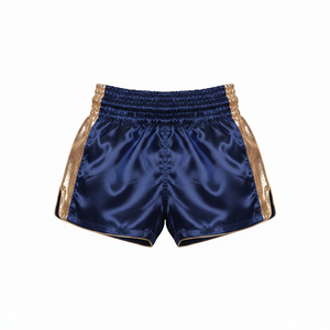OEM Muay Thai Boxing Fight Shorts Factory <b>Direct</b> Wholesale Price 100% Polyester/Silk Breathable Front Logo Customized Solid - Product Image 1