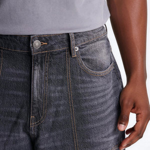 Pantalones Cortos de Mezclilla para Hombre, a la Moda, de Secado Rápido, Talla Grande, Frescos, Transpirables, Hechos de Algodón - Product Image 3