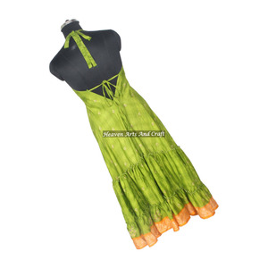 Compre en Línea Directamente del Fabricante: Vestido de Seda Sari Indio para Mujer, Elegante Vestido de Noche sin Mangas para Damas - Product Image 6
