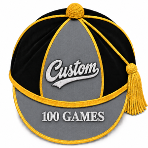 Casquette d'honneur en velours avec pompon doré, chapeau de cérémonie brodé pour étudiants, cérémonie de remise des prix, casquette de championnat sportif, casquette d'honneur - Product Image 1