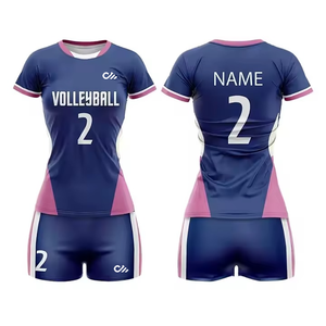 เสื้อวอลเลย์บอลหญิงแบบใหม่ ดีไซน์สีสันปรับแต่งได้ ผลิตจากโพลีเอสเตอร์ 100% ระบายอากาศได้ดี พิมพ์ลายด้วยเทคนิค Heat-Transfer - Product Image 5
