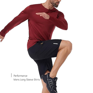 Camiseta de entrenamiento de manga larga para hombre, de secado rápido, que absorbe la humedad, elástica en 4 direcciones, para gimnasio, entrenamiento, capa base atlética - Product Image 5