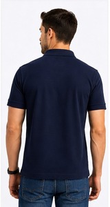 เสื้อโปโลผู้ชายสีเขียว ผ้าถักปิเก้ แขนสั้น พิมพ์ลายโลโก้ด้านหน้าด้วยเทคนิคฮีททรานเฟอร์ สวมใส่สบาย แห้งเร็ว ผ้าฝ้ายแท้ 100% สีพื้น - Product Image 5