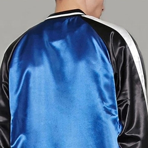 Chaqueta Varsity de Satén para Hombre, Estilo Bomber, con Logotipo Personalizado, Ropa Deportiva Económica, Proveedor de Pedidos al por Mayor - Product Image 6