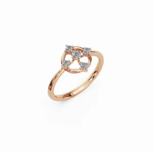 Anillo de Diamantes Cultivados en Laboratorio Radiance en Oro Rosa de 18K, Juego de 5 Piezas con Certificación IGI, Claridad VVS, Corte Brillante, Lujoso para Mujer - Product Image 3