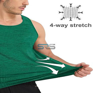 Débardeur tricoté d'été pour homme de haute qualité - Faible MOQ, meilleure vente, coupe ajustée, séchage rapide, 100 % polyester, vêtement de fitness - Product Image 2