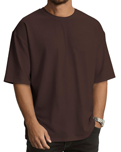 Camiseta Oversize de Algodón 100% para Hombre, Estilo Deportivo, Holgada, Hombro Caído, 220g, Manga Corta, Cuello Redondo, con Logo Frontal - Product Image 4