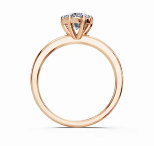 Anillo de diamante solitario imperial redondo cultivado en laboratorio con una sola piedra de corte brillante de 0,300 quilates en un marco de oro atemporal - Product Image 4