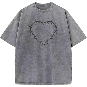 เสื้อยืดผู้ชายไซส์ใหญ่ ล้างสีแบบแอซิดวอช ผ้าฝ้าย 100% น้ำหนักผ้า 240 กรัม คุณภาพสูง สไตล์วินเทจ ระบายอากาศได้ดี เป็นมิตรกับสิ่งแวดล้อม - Product Image 5
