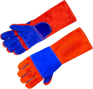 Guantes de Soldadura Industriales Duraderos, Flexibles, Transpirables, con Diseño de Diamante, Resistentes al Calor, Antideslizantes, Ignífugos, Anticorte y Antivibración - Product Image 1