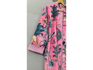 Robe de chambre en velours de luxe, robe kimono en velours de coton, peignoir, robe de mariée, robe de demoiselle d'honneur, peignoir d'hiver rose pâle - Product Image 4