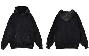 Sudadera con Capucha Extra Grande, Color Sólido, con Bolsillo, Forro Polar, Algodón, Informal, para Otoño, Manga Larga, Tejida, para Hombre - Product Image 6
