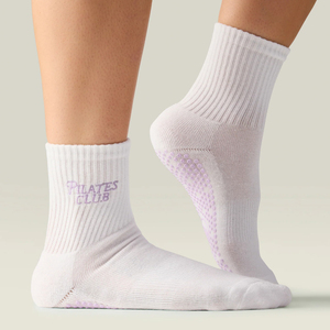 Anti <b>Slip</b> Grip Crew Socks Customizable Embroidered Logo Pastel color VN Pilates Yoga Indoor Exercise Socks Manufacturer - Product Image 4