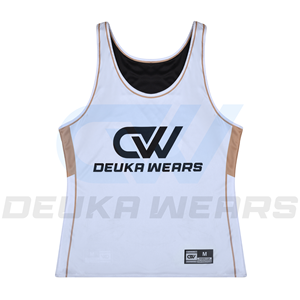 Uniformes de Lacrosse Personalizados OEM, Reversibles, Sublimados, Ligeros, Talla Grande para Mujer, Estilo Racerback, de Secado Rápido, en Poliéster - Product Image 4