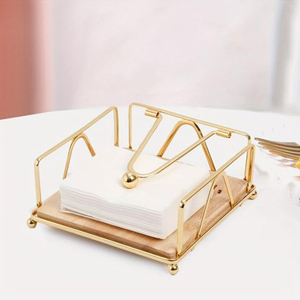 Hot Selling Gold Napkin Holder Stand for Tabletop Eco Friendly Household Decor Custom Tissue Holder Stand at Flexible Price - Product Image 2