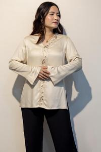 Camisa PAMELA Blanca de Algodón Premium y Elegante para Mujer, Compre Directamente del Proveedor - Product Image 2