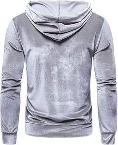 Latest Design Customized Winter Men Hoodie Slim Fit Blank Velvet <b>Velour</b> Hoodie Pullover <b>Sweatshirt</b> Jogging Hoody Gym Fit Wears - Product Image 2