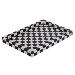 Plateau de service décoratif de luxe rustique fait main avec incrustations en os, pour la maison, le salon, la table basse, la chambre à coucher - Vente en gros MN EXPORTS - Product Image 3