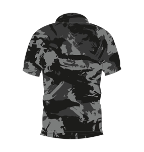 Camiseta Polo de Camuflaje Abstracto Negro y Gris para Hombre, Camiseta de Golf Estampada Informal de Manga Corta - Product Image 5