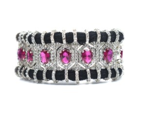 Pulsera Ajustable Ovalada de Plata de Lujo con Diamantes, Diseño Islámico Sameer, para Niños y Hombres, Regalo de Compromiso o Aniversario - Product Image 3