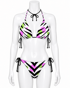 Traje de Baño Personalizado de Dos Piezas Tipo Bandeau, Bikini al por Mayor OEM con Etiqueta Privada, 100% Poliéster Elástico, Impresión Digital, Logotipo Personalizado - Product Image 4
