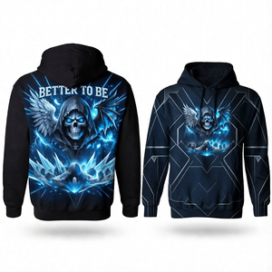 Sweat-shirt à capuche Adventure Dog Outdoor Crew Color Block pour homme, coupe classique, décontracté, printemps, polyester, French Terry, avec poche. - Product Image 6