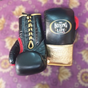 ถุงมือชกมวยหนังวัวแท้ รุ่น Custom No Boxing No Life สำหรับฝึกซ้อม ขนาด 16 ออนซ์ รับผลิตแบบ OEM - Product Image 3