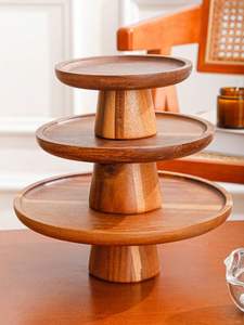 ฐานวางเค้กไม้ทรงกลม ทนทาน เป็นที่นิยม ใช้งานได้หลากหลาย เป็นมิตรกับสิ่งแวดล้อม ทนความร้อน เหมาะสำหรับใช้ในครัวเรือน - Product Image 2