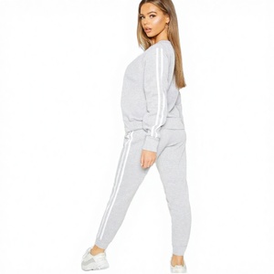 2pc Women's Breathable Autumn Tracksuit Soft Velvet Velour Lightweight Glitter Polyester/Cotton - Product Image 3