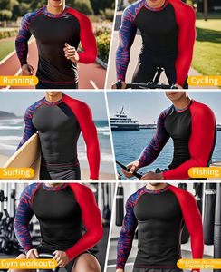 T-shirt de compression classique pour homme, couleur unie, séchage rapide, léger, pour la gym, l'entraînement et le fitness - Product Image 6