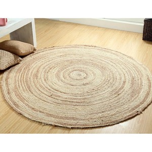 Latest Arrival Ivory Jute Round Rug Made with Sustainable and Earthy Fibers Hand Tufted Luxury Style Floor Decor Jute Rug - Product Image 5