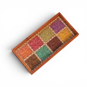 ถาดไม้ประดับอัญมณีทำมือ ถาดเสิร์ฟตกแต่ง ถาดจัดแสดง - Product Image 2