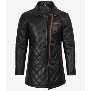 HIGH QUALITY PREMIUM LEATHER LONG <b>COAT</b> VERY CLASSY AND COOL - Product Image 4
